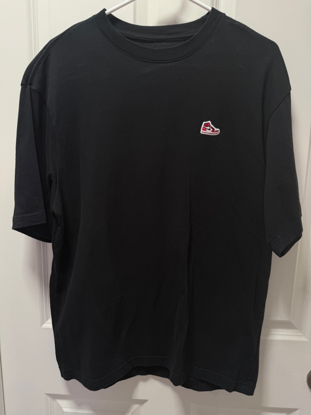 Jordan Black Short Sleeve Crew with Mini Sneaker Patch